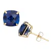 Designs By Gioelli 10k Yellow Gold Gemstone Stud Earrings In Blue