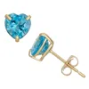Designs By Gioelli 10k Yellow Gold Gemstone Stud Earrings In Blue