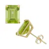 Designs By Gioelli 10k Yellow Gold Gemstone Stud Earrings In Green