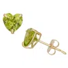 Designs By Gioelli 10k Yellow Gold Gemstone Stud Earrings In Green