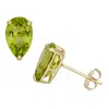 Designs By Gioelli 10k Yellow Gold Gemstone Stud Earrings In Green