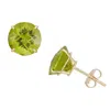 Designs By Gioelli 10k Yellow Gold Gemstone Stud Earrings In Green