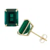 Designs By Gioelli 10k Yellow Gold Gemstone Stud Earrings In Green