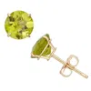 Designs By Gioelli 10k Yellow Gold Gemstone Stud Earrings In Green