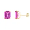 Designs By Gioelli 10k Yellow Gold Gemstone Stud Earrings In Purple