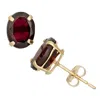 Designs By Gioelli 10k Yellow Gold Gemstone Stud Earrings In Red