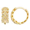 Designs By Gioelli 10k Yellow Gold Genuine Diamond Hoop Earrings In Silver