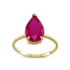 Designs By Gioelli 10k Yellow Gold Ruby Solitaire Twist Band Ring In Gold