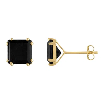 Designs By Gioelli 14k Gold Men's Black Sapphire Earrings
