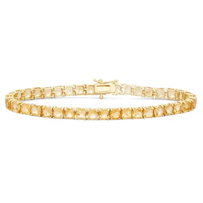 Designs By Gioelli 14k Gold Over Sterling Silver Citrine Tennis Bracelet