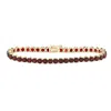 Designs By Gioelli 14k Gold Over Sterling Silver Garnet Tennis Bracelet In Yellow