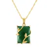Designs By Gioelli 14k Gold Over Sterling Silver Green Chalcedony Necklace In Gold