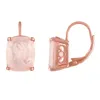 Designs By Gioelli 14k Rose Gold Over Sterling Silver Rose Quartz Drop Earrings In Multi