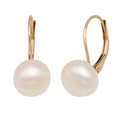 Designs By Gioelli 14k Yellow Gold Freshwater Pearl Drop Earrings