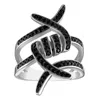Designs By Gioelli Sterling Silver Black Spinel Ring In Black