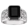 Designs By Gioelli Sterling Silver Black Spinel Ring In Black