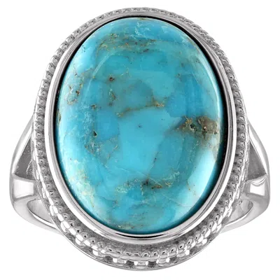 Designs By Gioelli Sterling Silver Blue Copper Powder Turquoise Ring