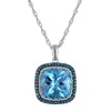 Designs By Gioelli Sterling Silver Blue Topaz Pendant In Blue
