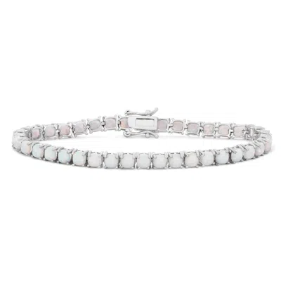 Designs By Gioelli Sterling Silver Created Opal Tennis Bracelet
