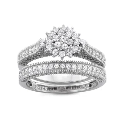 Designs By Gioelli Sterling Silver Created White Sapphire Ring