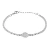 Designs By Gioelli Sterling Silver Cubic Zirconia Clover Bracelet In Silver