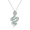 Designs By Gioelli Sterling Silver Cubic Zirconia Snake Pendant In Silver