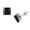 Designs By Gioelli Sterling Silver Cubic Zirconia Stud Earrings In Black