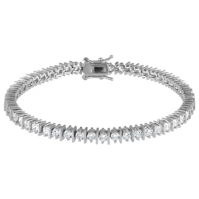 Designs By Gioelli Sterling Silver Cubic Zirconia Tennis Bracelet