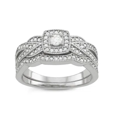 Designs By Gioelli Sterling Silver Genuine Diamond Ring