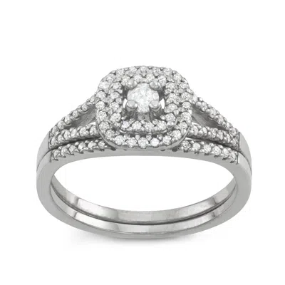 Designs By Gioelli Sterling Silver Genuine Diamond Ring