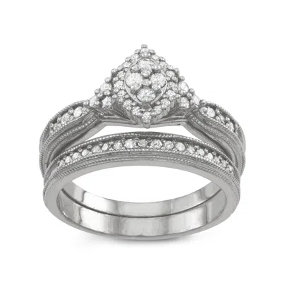Designs By Gioelli Sterling Silver Genuine Diamond Ring