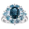 Designs By Gioelli Sterling Silver London And Swiss Blue Topaz Ring In Blue