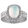 Designs By Gioelli Sterling Silver Opal Wheat Ring In Silver