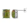 Designs By Gioelli Sterling Silver Turquoise Stud Earrings In Green