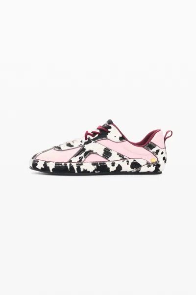 Desigual 100％レザーのスニーカー In Pink