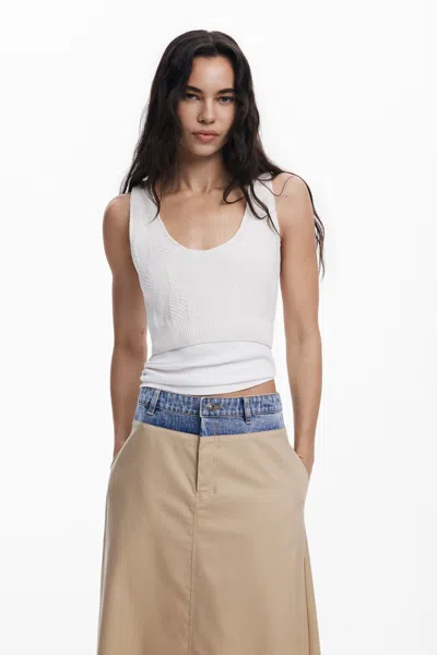 Desigual 2-in-1 T-shirt In White