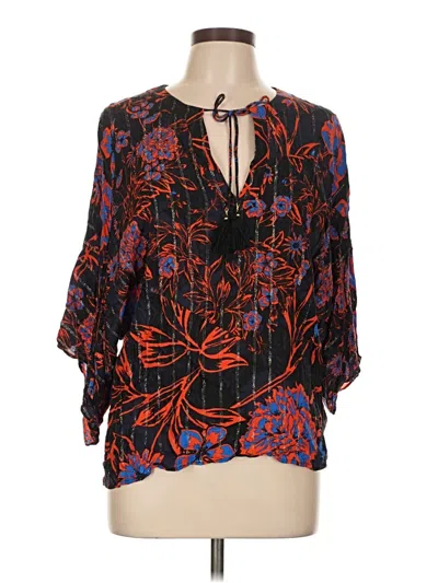 Pre-owned Desigual 3/4 Sleeve Blouse In Black