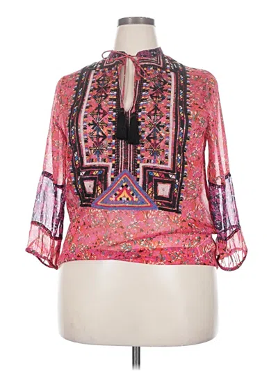Pre-owned Desigual 3/4 Sleeve Blouse In Pink