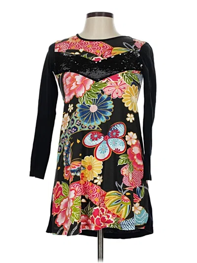 Pre-owned Desigual 3/4 Sleeve T-shirt In Black