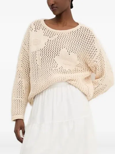 Desigual Abstract-pattern Sweater In Neutral