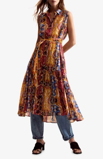 Desigual Abstract Print Sleeveless Dress In Multi