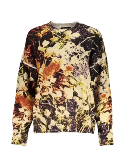 Desigual Abstract-print Dropped-shoulder Sweatshirt In Multi