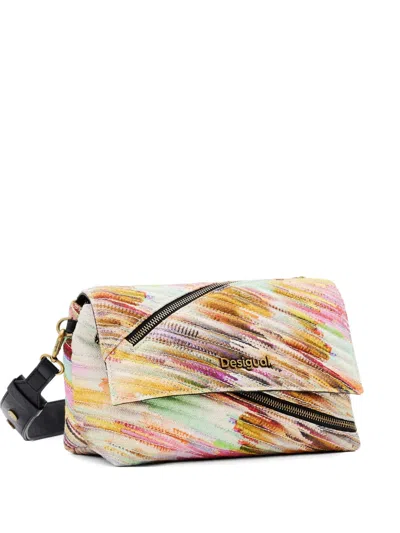 Desigual Abstract-print Foldover Tote Bag In Multi