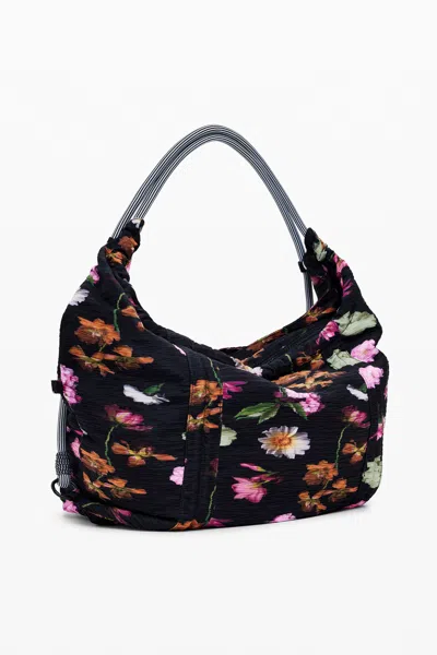 Desigual Adjustable Shopper Bag In Black