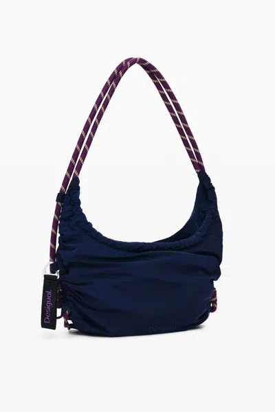 Desigual Adjustable Shopper Bag In Blue