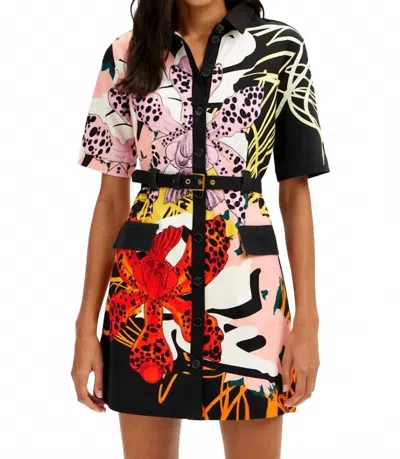 Desigual Almeria Lacroix Short Shirt Dress In Multicolor