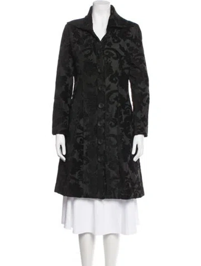 Pre-owned Desigual Animal Print Coat In Black
