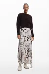 Desigual Animal Print Dress In Brown