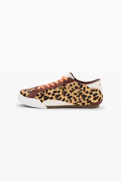 Desigual Animal Print Sneakers 100% Leather