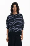 Desigual Winnipeg Jacquard Sweater In Black